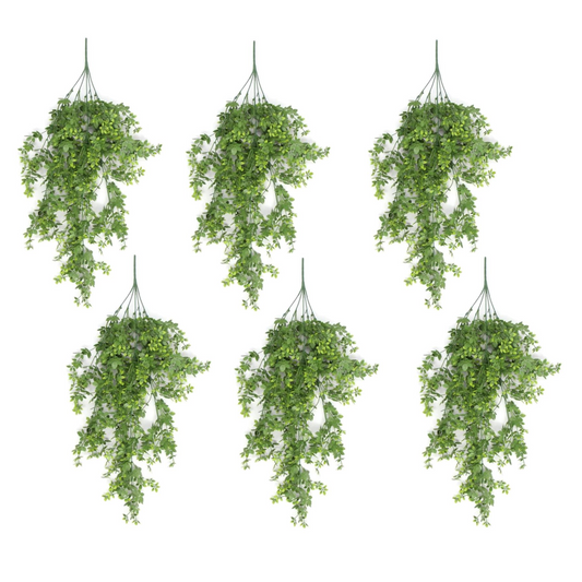 6 x 81cm Medium Artificial Hanging Forest Foliage Plants – UV & Fire Resistant Greenery Set