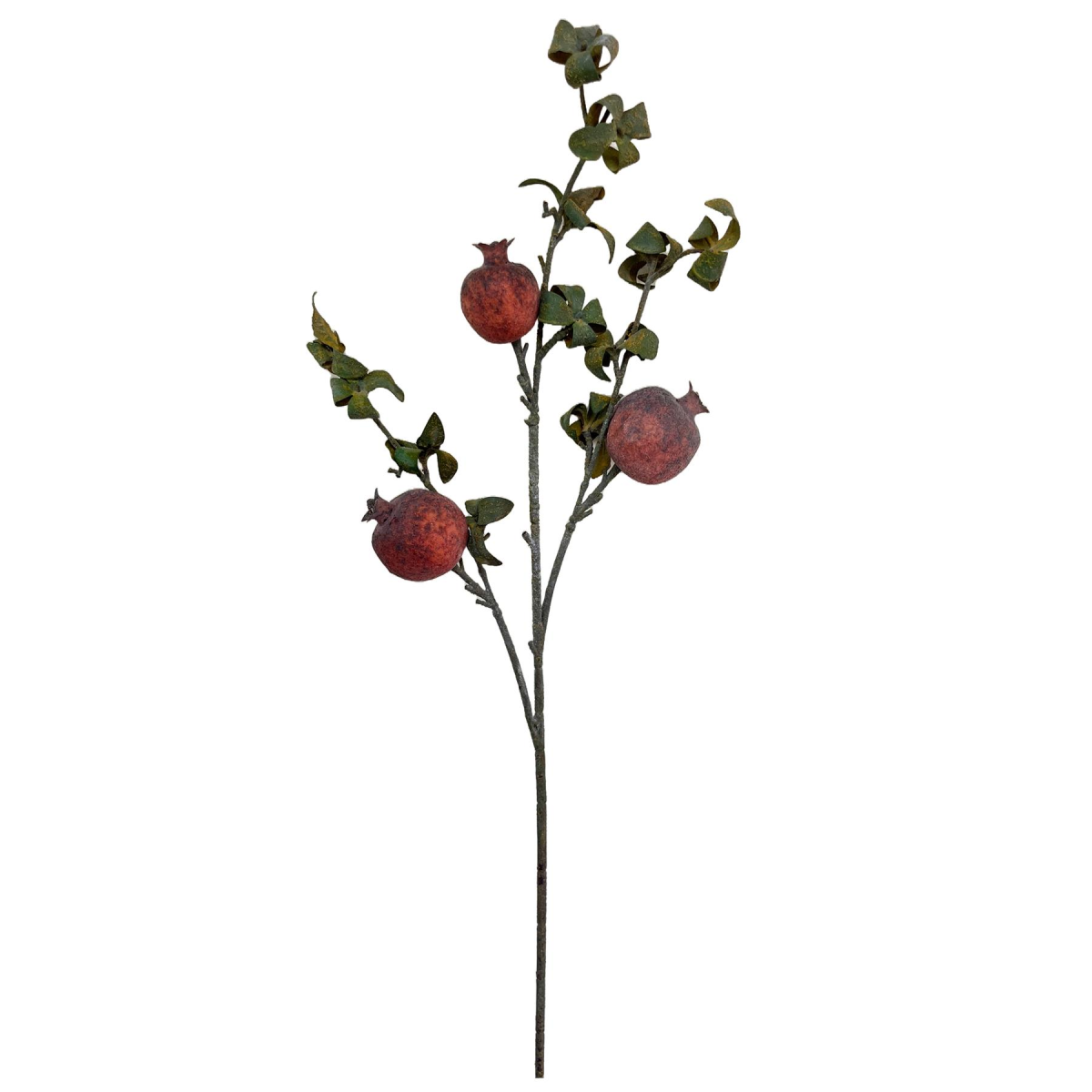 75cm Medium Artificial Pomegranate Stem – Realistic Faux Fruit