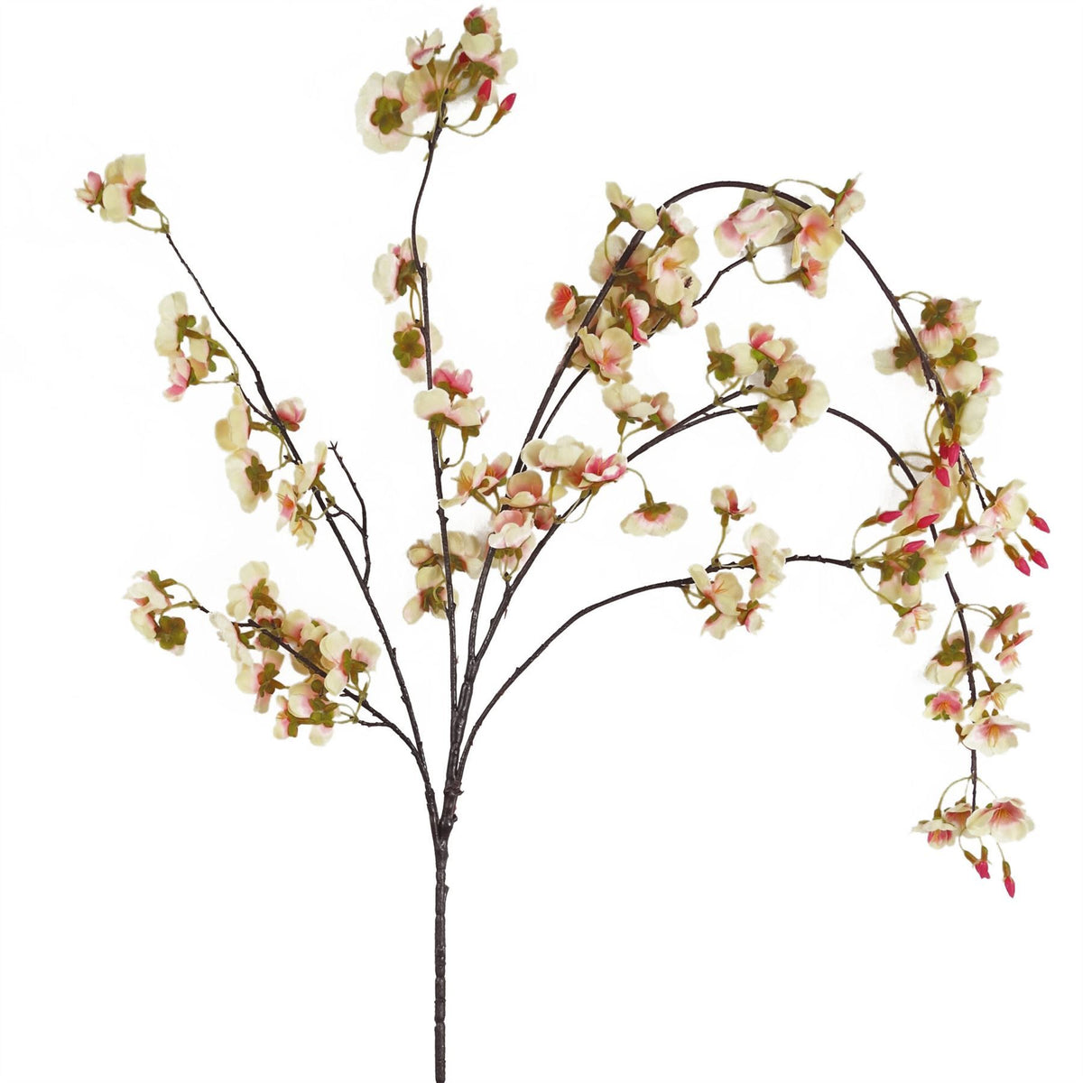 110cm Large Artificial Natural Pink Trailing Cherry Blossom Stem – Realistic Faux Flowers