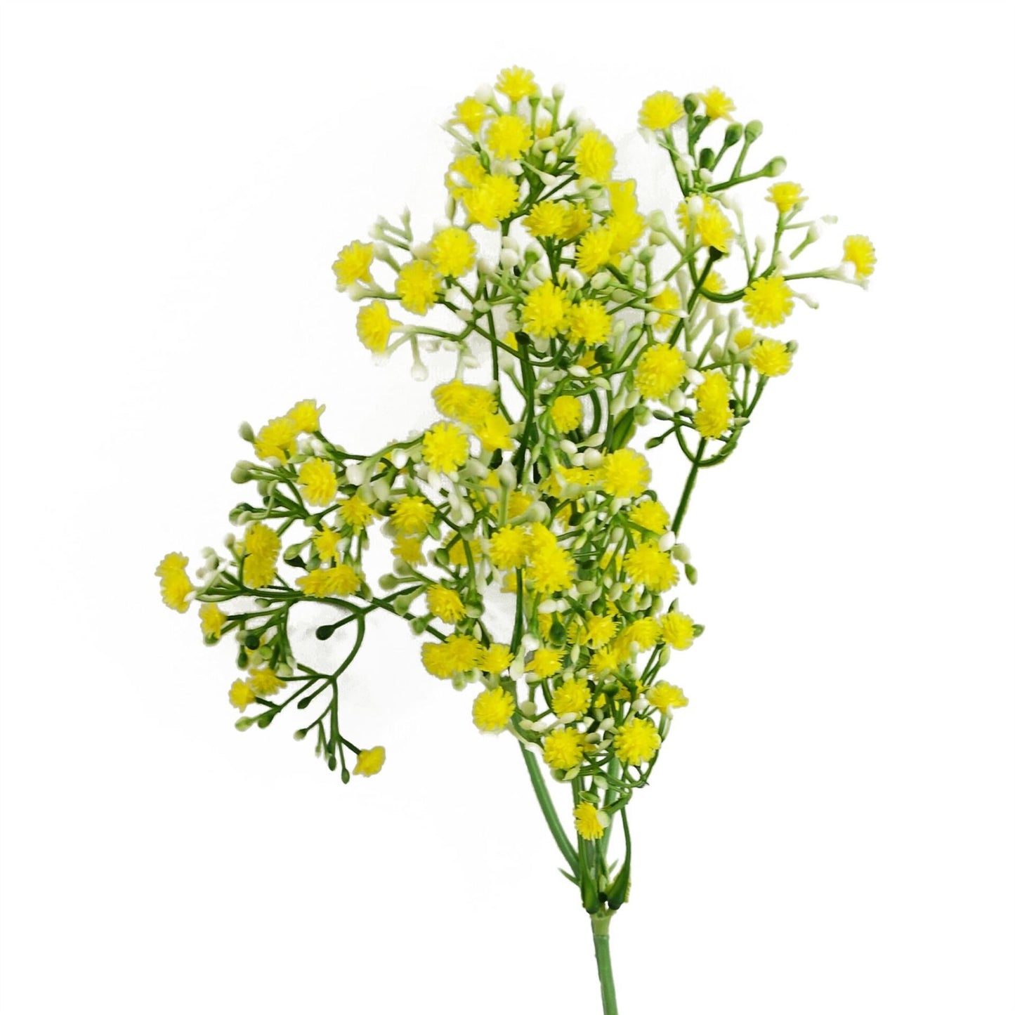 55cm Small Faux Yellow Gypsophila Stem – Artificial Baby’s Breath