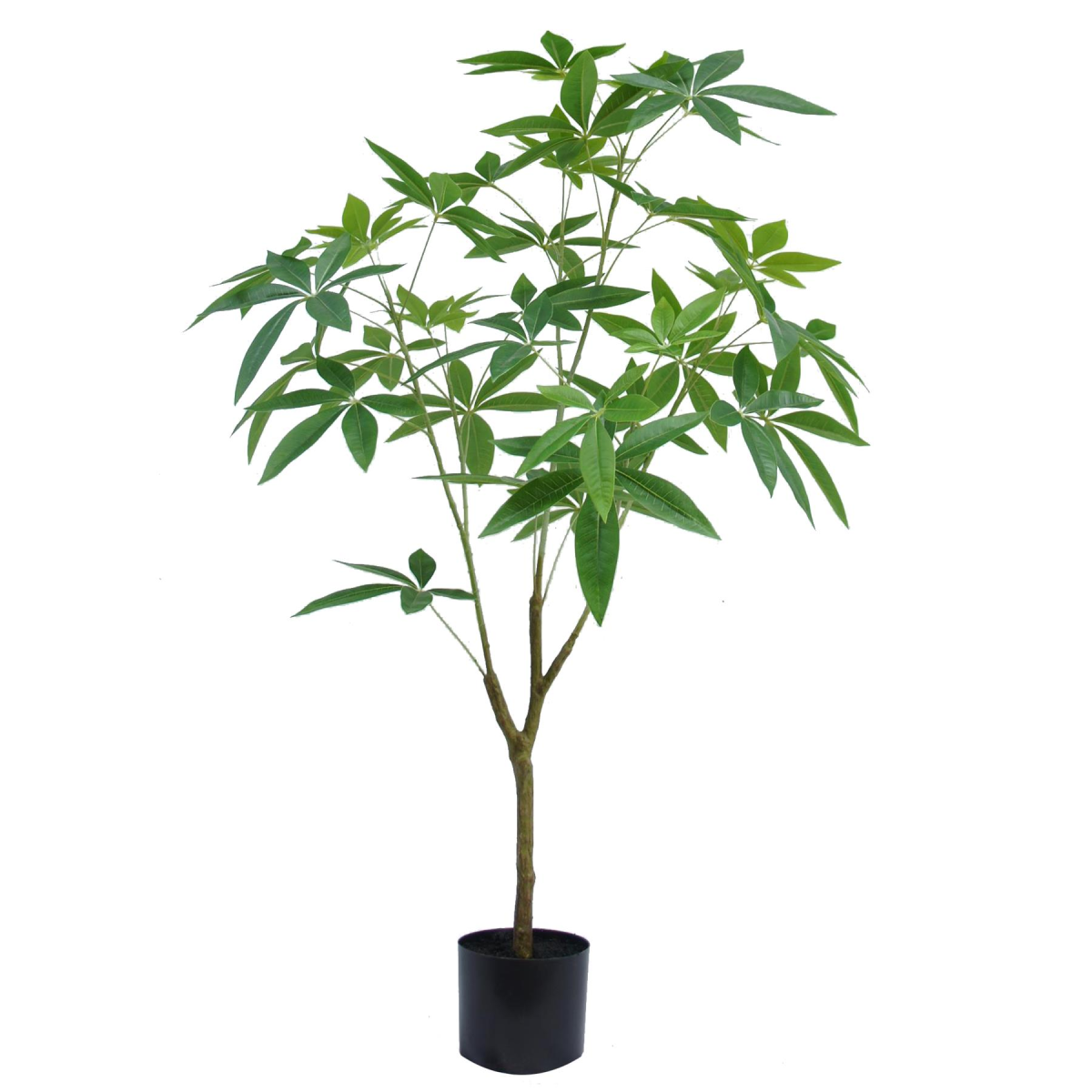 120cm Medium Artificial Money Plant Pachira – Realistic Faux Tree