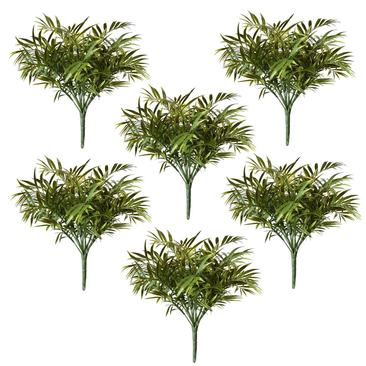 6 x 40cm Fire Retardant Artificial Palm Stems – Realistic Tropical Foliage Set