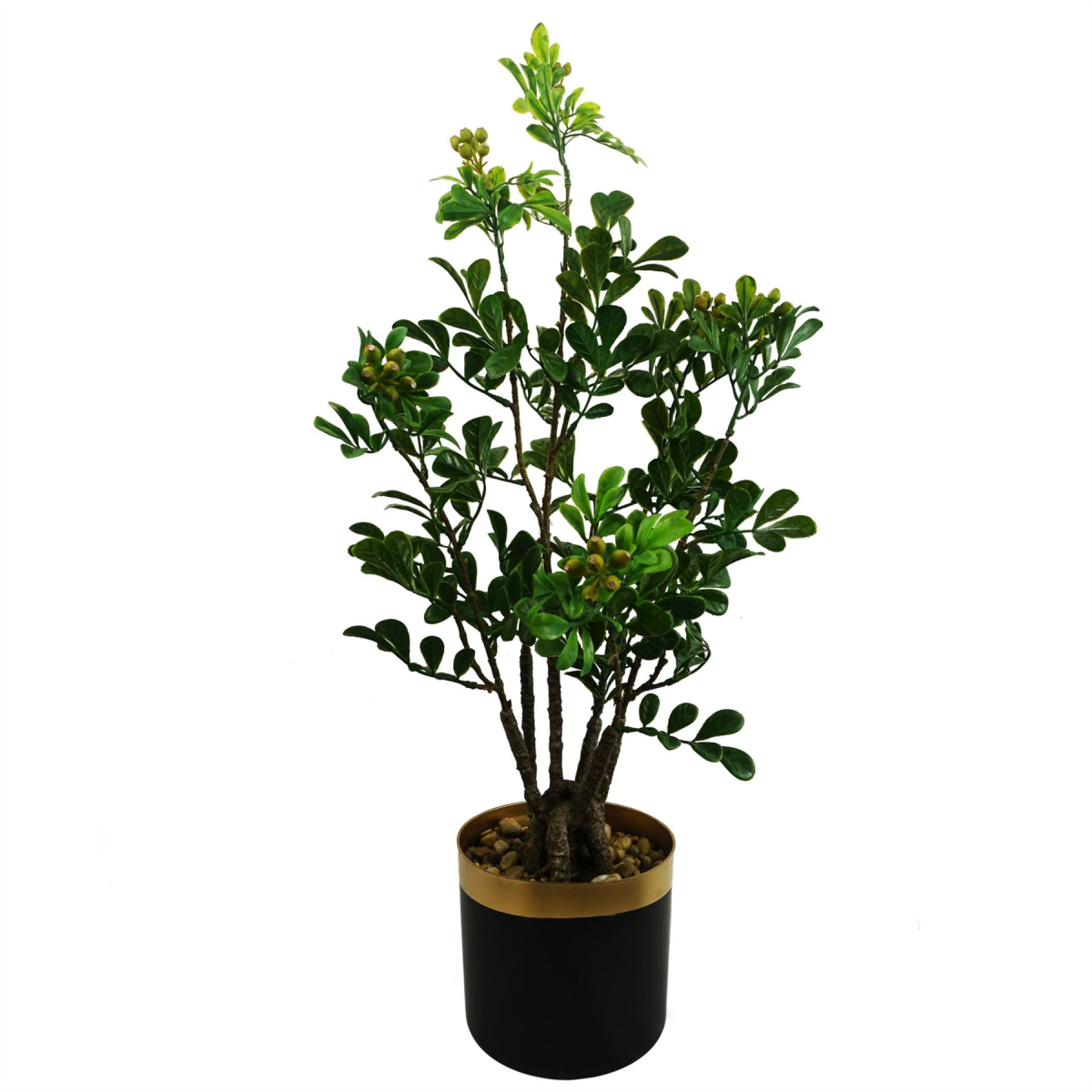60cm Artificial Aglaia Odorata Bonsai Ficus Tree – Realistic Faux Bonsai with Decorative Pot