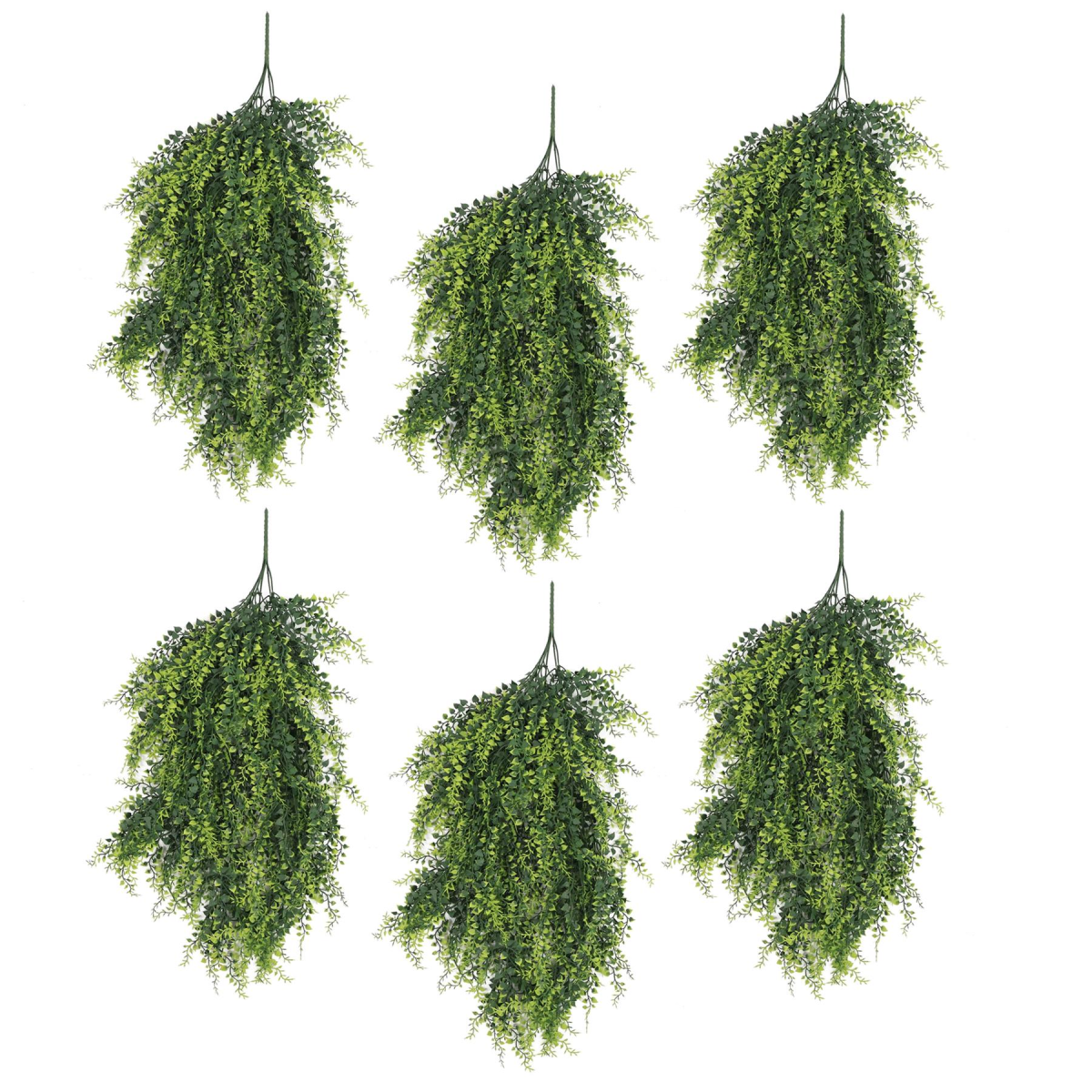 6 x 85cm Medium Artificial Hanging Foliage Plants – UV & Fire Resistant Indoor & Outdoor Greenery