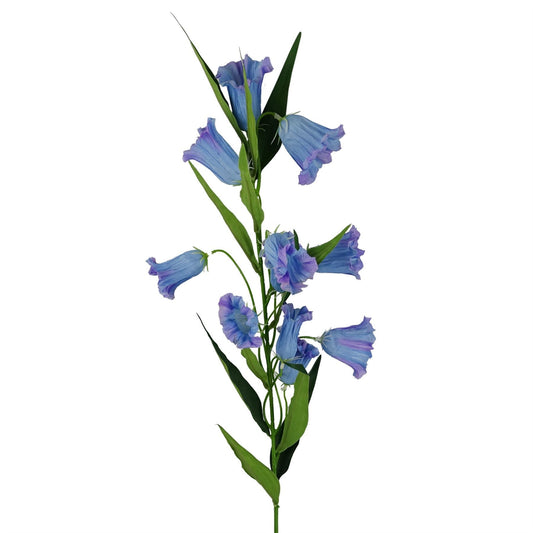 100cm Large Artificial Blue Trumpet Flower – Realistic Faux Flower Stem