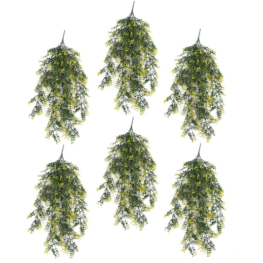 6 x 76cm Medium Artificial Hanging Variegated Plants – UV & Fire Resistant Foliage
