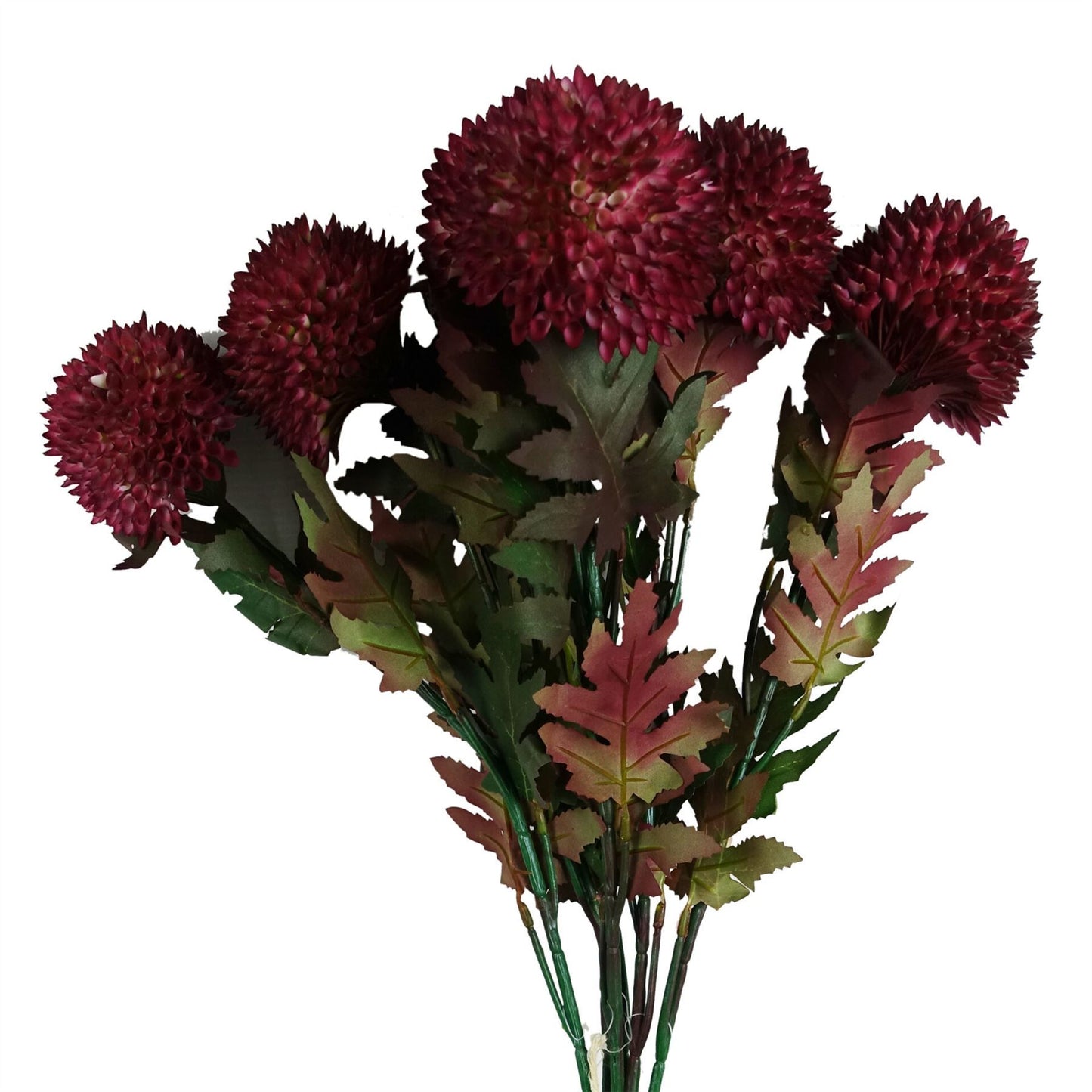 6 x 70cm Medium Artificial Pink Ball Dahlia Flowers – Faux Dahlia Stems