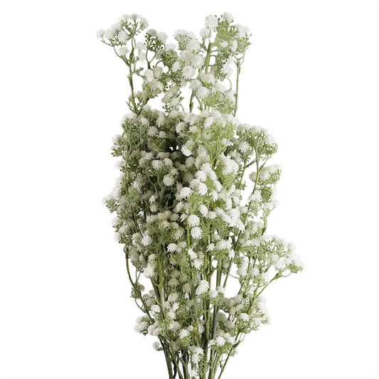 6 x 85cm Medium Faux White Gypsophila Stems – Artificial Baby’s Breath
