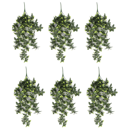 6 x 71cm Medium Artificial Hanging Pothos Plants – UV & Fire Resistant Greenery Set