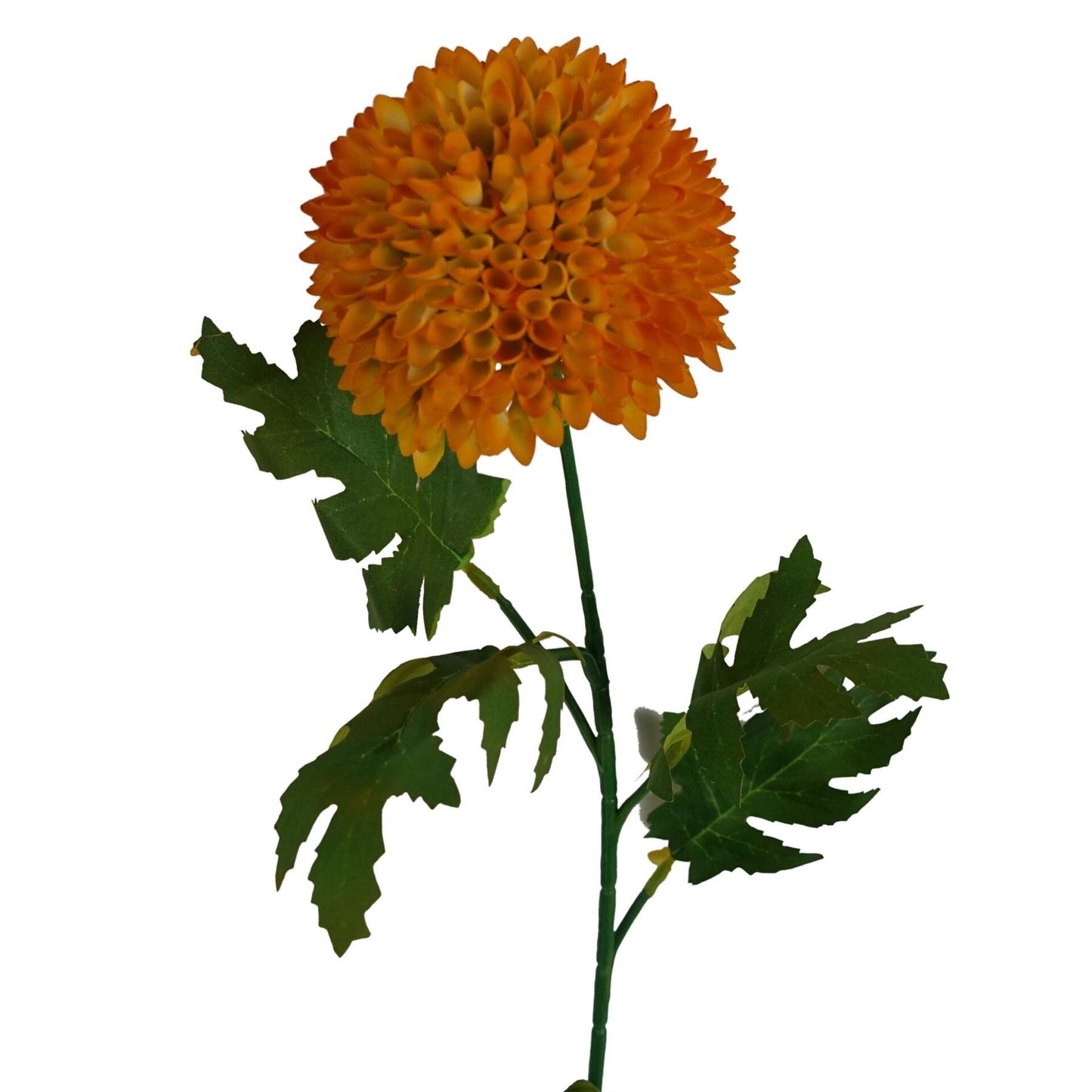 70cm Medium Artificial Yellow Ball Dahlia Flower – Faux Dahlia Stem