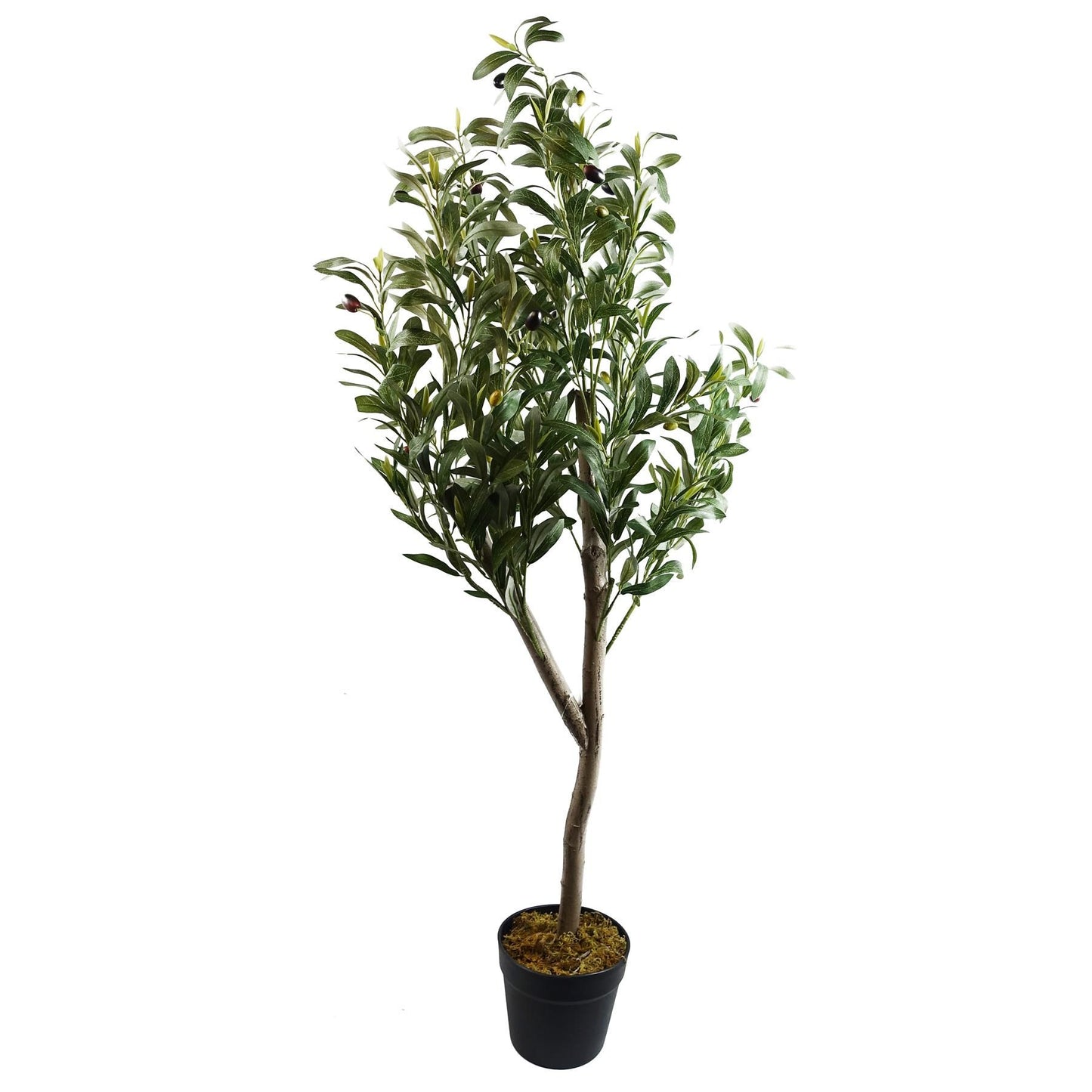 120cm Medium Artificial Olive Tree – Natural Wooden Trunk & Realistic Foliage