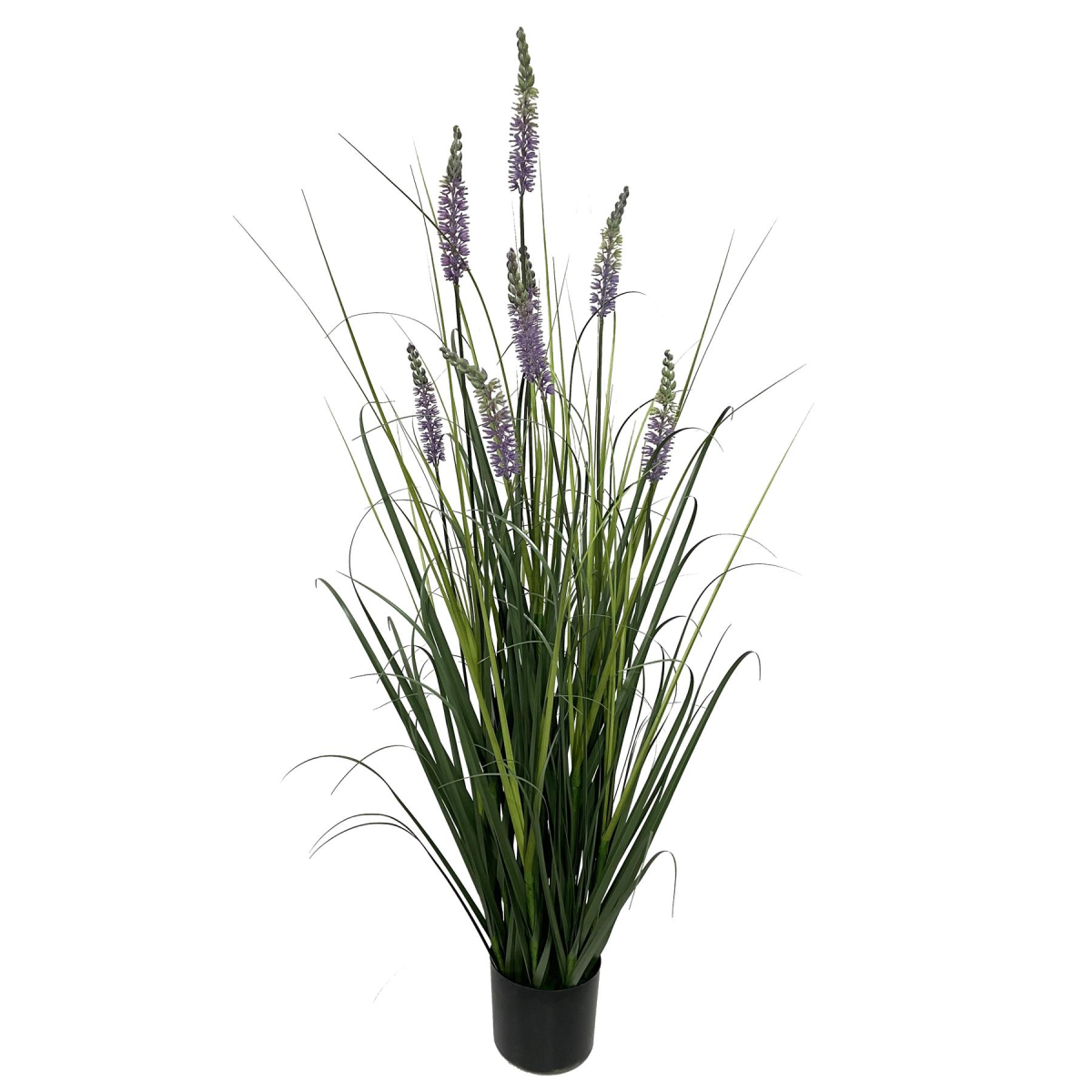 125cm Large Artificial Lavender Grass Plant with Pot – Tall Faux Grass