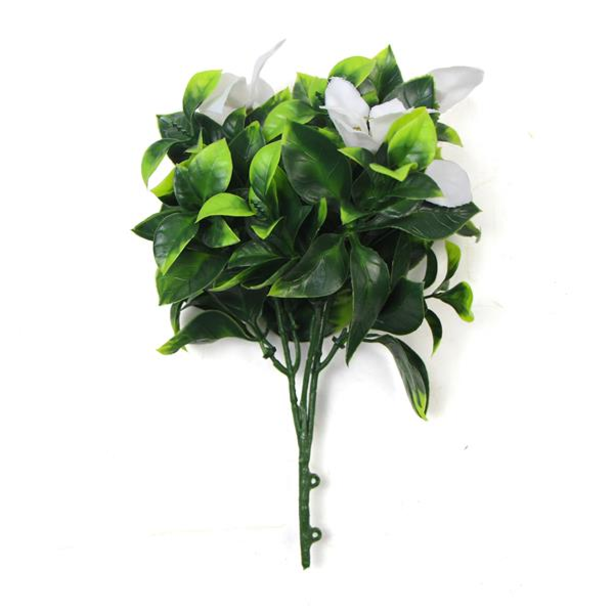 30cm Small UV Resistant Artificial White Flowers – Realistic Faux Bush