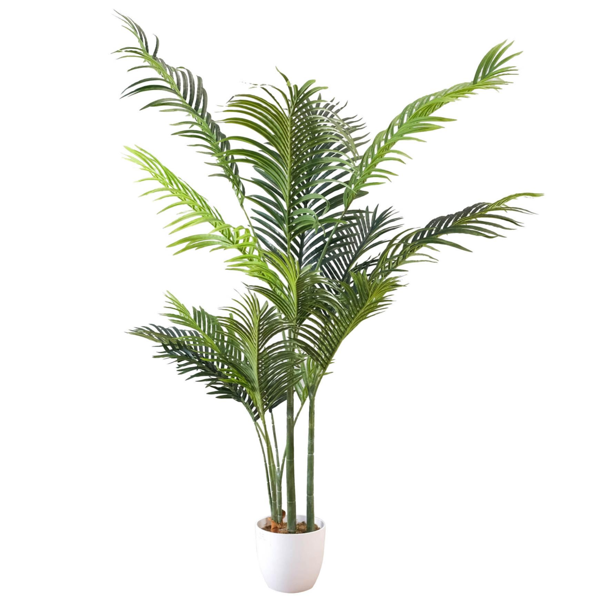 160cm Large Artificial Palm Tree in White Pot – Realistic Indoor Tropical Plant