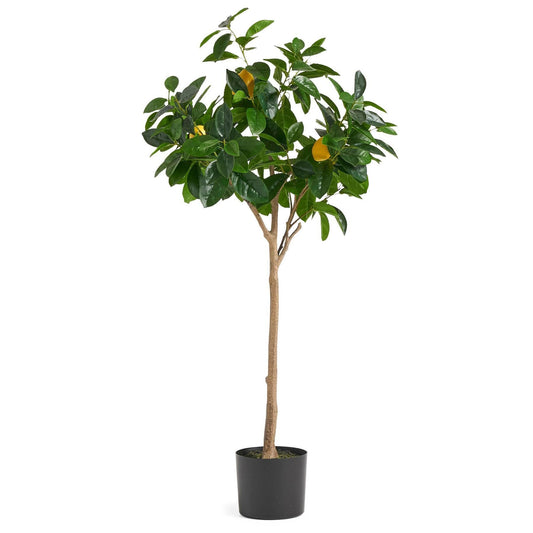 120cm Medium Artificial Lemon Tree – Realistic Faux Lemon Tree for Home & Office Décor