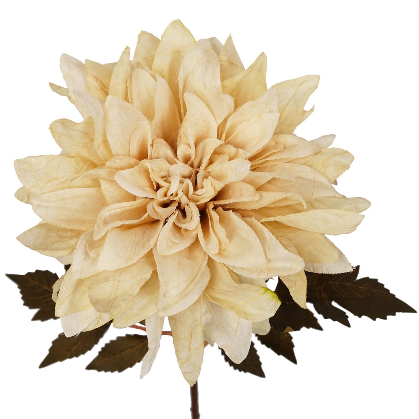 55cm Small Artificial Dusty Cream Dahlia Flower – Faux Dahlia Stem