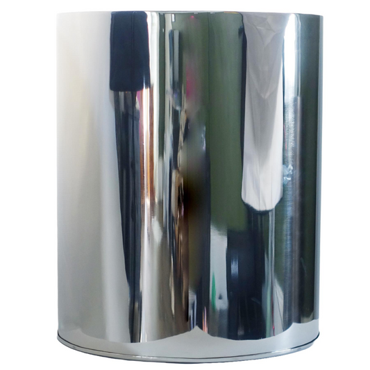 51cm x 41cm Extra Large Silver Metal Planter – Oversized Indoor Plant Pot