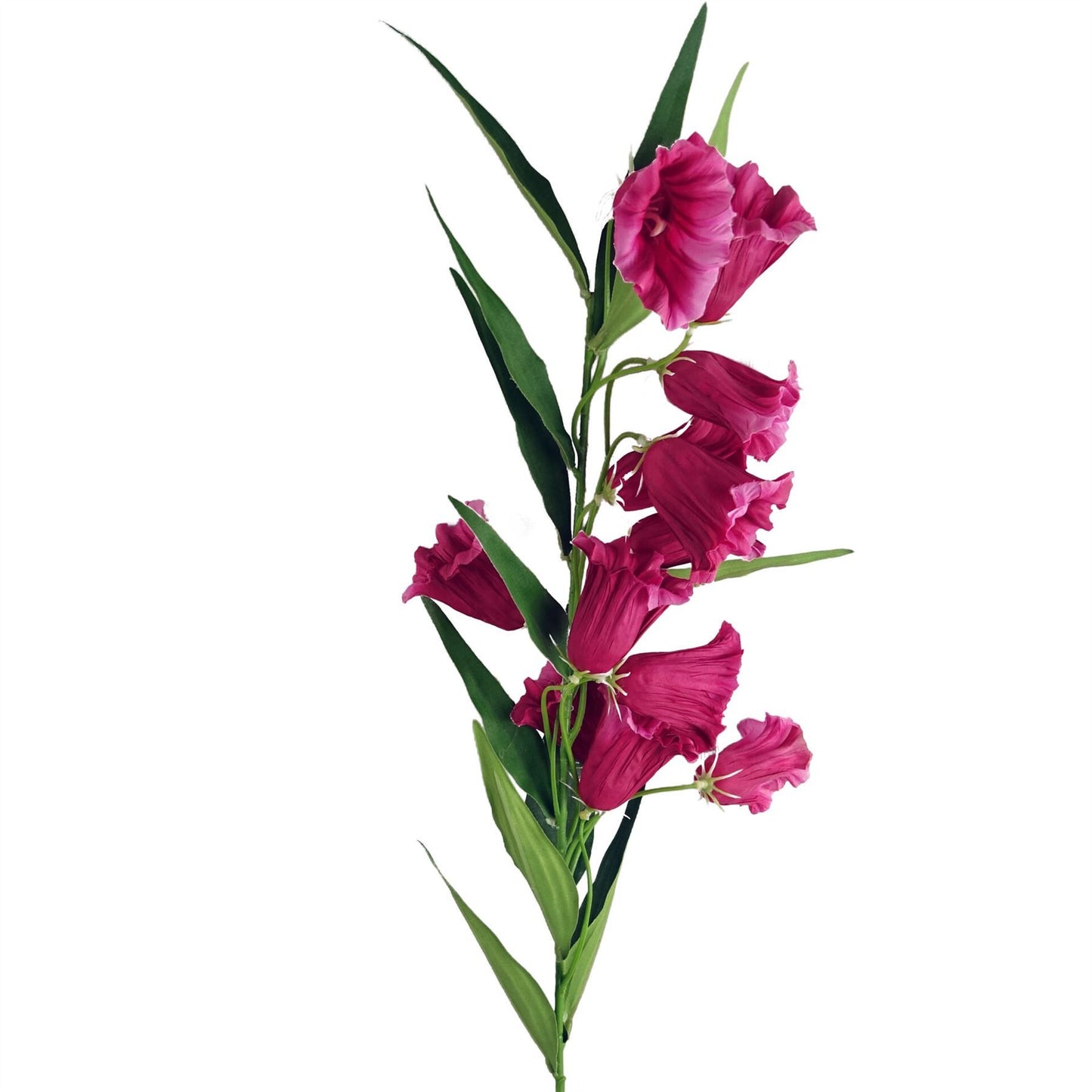 100cm Large Artificial Pink Trumpet Flower – Realistic Faux Flower Stem