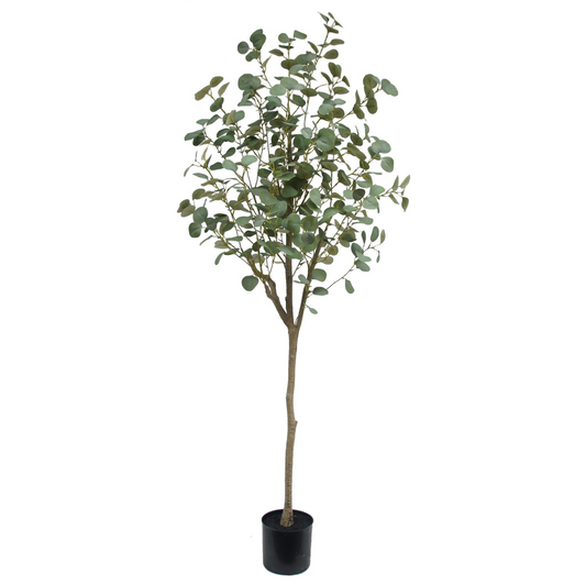 180cm Large Artificial Green Eucalyptus Tree – Faux Eucalyptus Plant